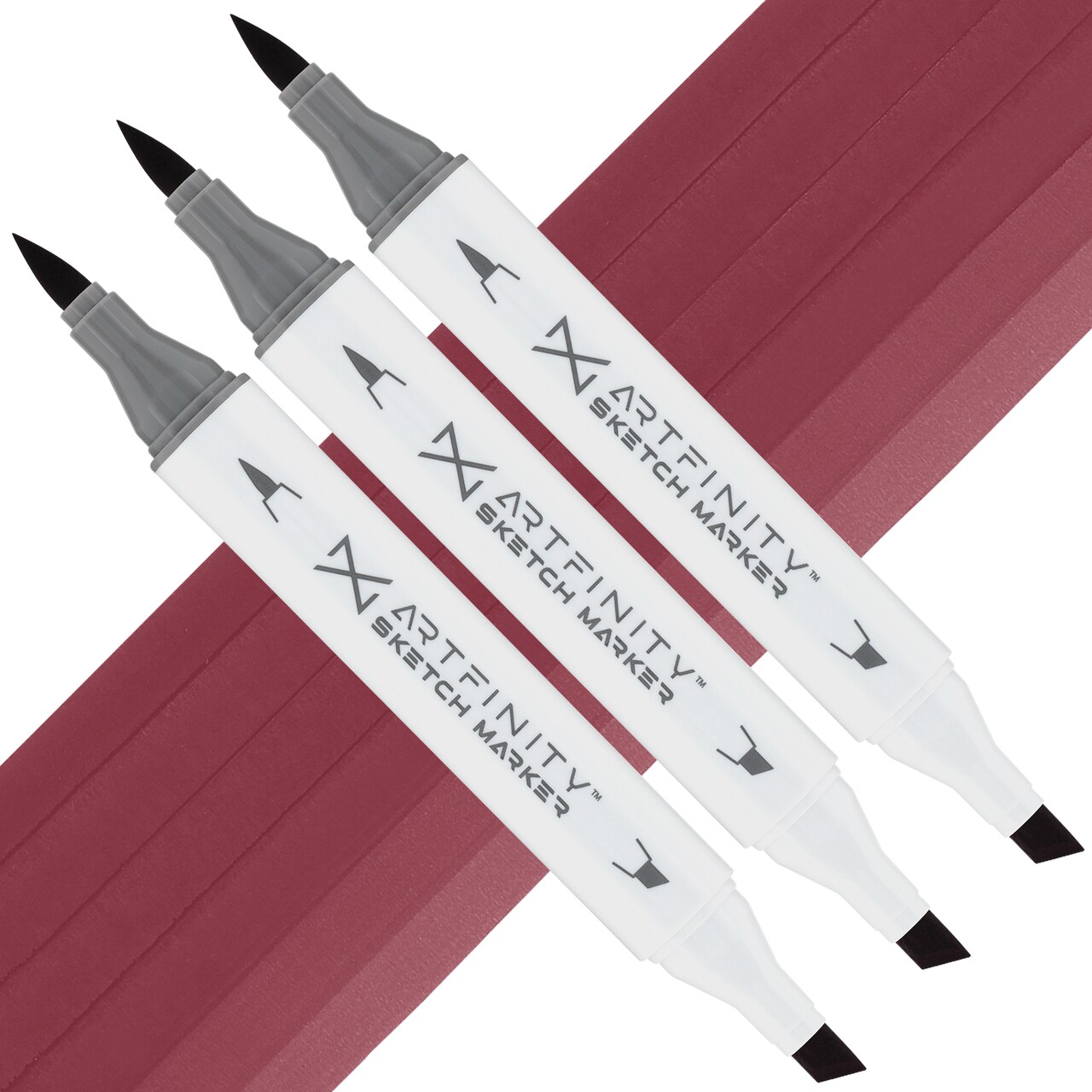 Artfinity Sketch Marker Sets - Set of 3 - Tuscan Red RV6-5, Vibrant, Professional, Dye-Based Alcohol Markers for Artists, Drawing, Travel, & More